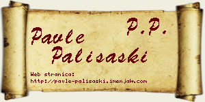 Pavle Pališaški vizit kartica
